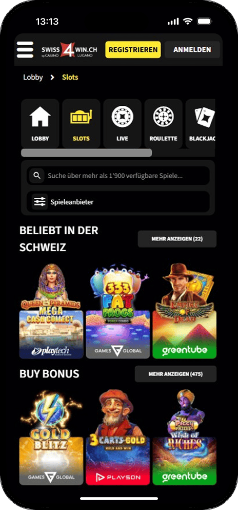 Beliebte Slots im swiss4win Casino